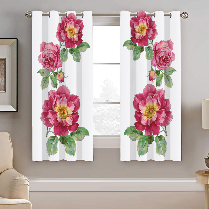 پرده نیروانا طرح گل مدل مخمل کد 4265 سایز 140×200 سانتی متر