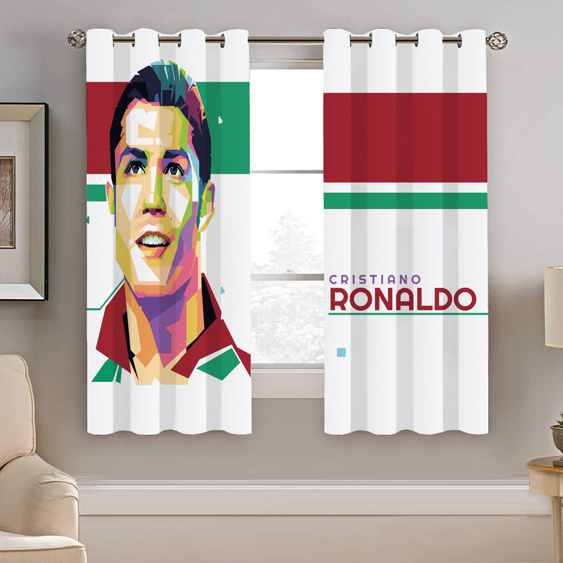 پرده نیروانا طرح رونالدو مدل مخمل کد 4293 سایز 140×200 سانتی متر