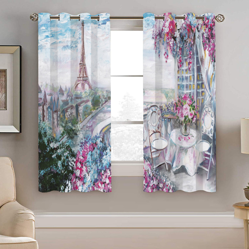 پرده نیروانا طرح ایفل مدل مخمل کد 4319 سایز 140×200 سانتی متر