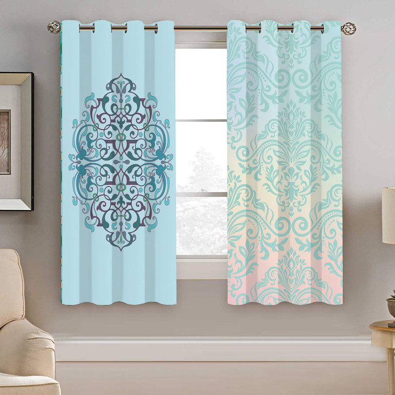 پرده نیروانا طرح سنتی مدل مخمل کد 4237 سایز 140×200 سانتی متر