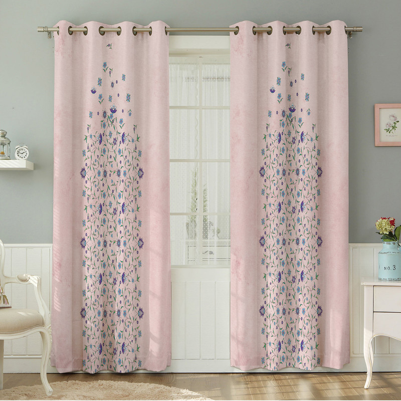 پرده نیروانا طرح سنتی  مدل مخمل کد 8543 سایز 140×280 سانتی متر