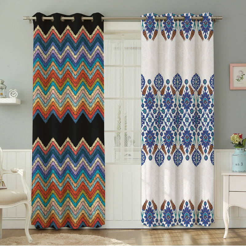 پرده نیروانا طرح   سنتی مدل مخمل کد 5065سایز 140×280 سانتی متر