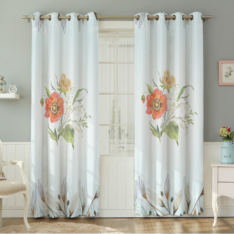 پرده نیروانا طرح   گل مدل مخمل کد 8913 سایز 140×280 سانتی متر