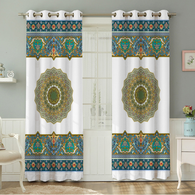 پرده نیروانا طرح  سنتی مدل هازان کد 4032 سایز 140×280 سانتی متر