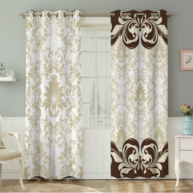 پرده نیروانا طرح  سنتی مدل هازان کد 4042 سایز 140×280 سانتی متر