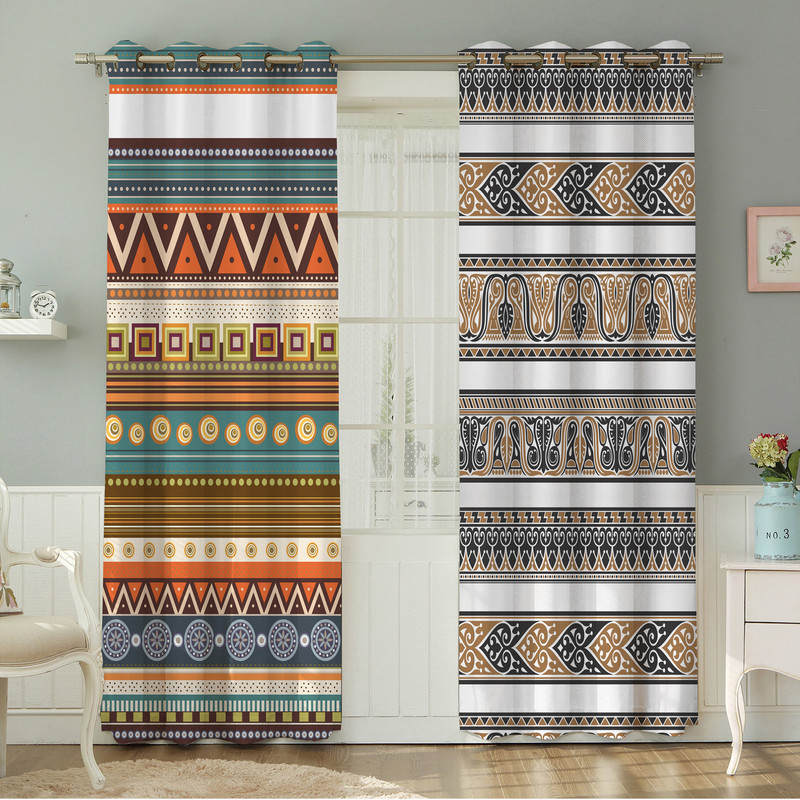 پرده نیروانا طرح سنتی  مدل هازان کد 4045 سایز 140×280 سانتی متر