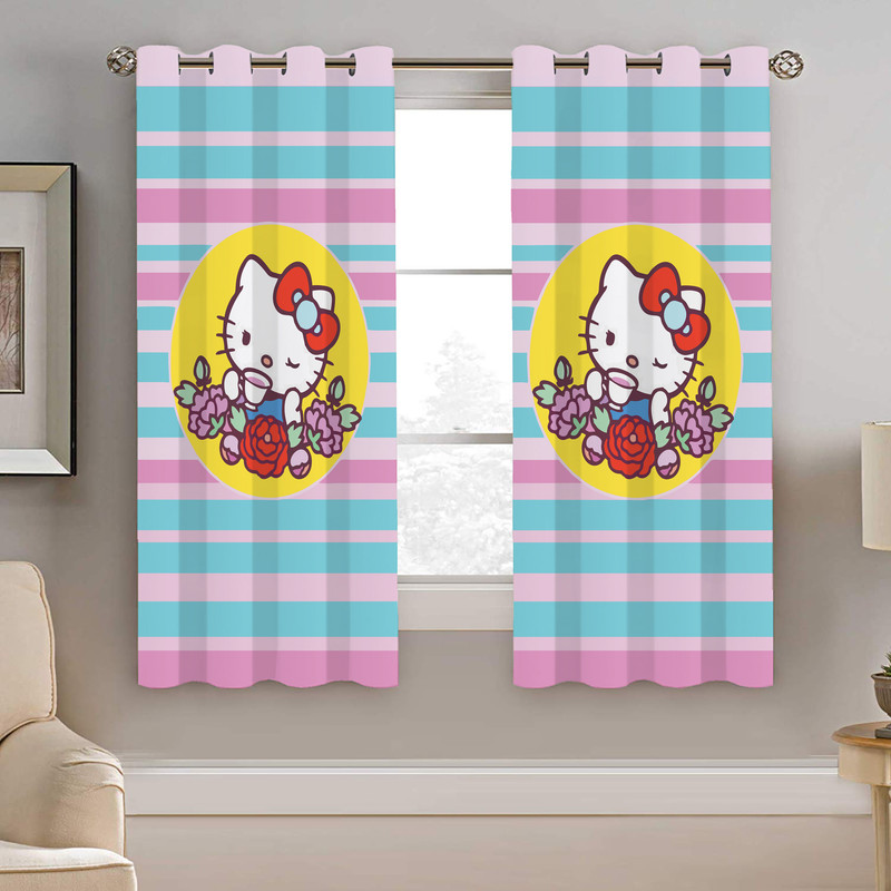 پرده نیروانا طرح کیتی کودک مدل هازان کد 8206 سایز 140×200 سانتی متر