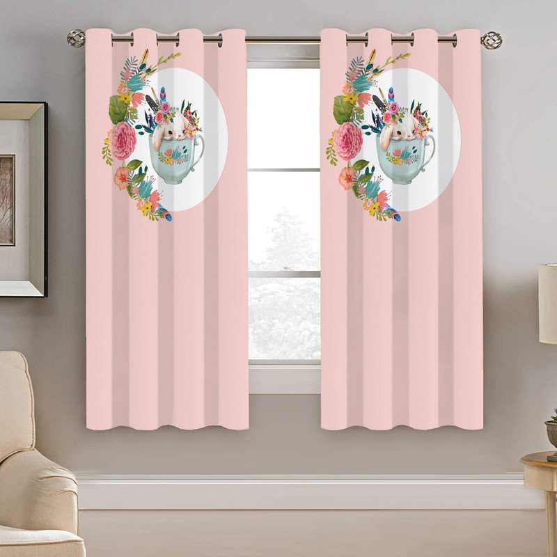 پرده نیروانا طرح خرگوش کودک مدل هازان کد 8208 سایز 140×200 سانتی متر