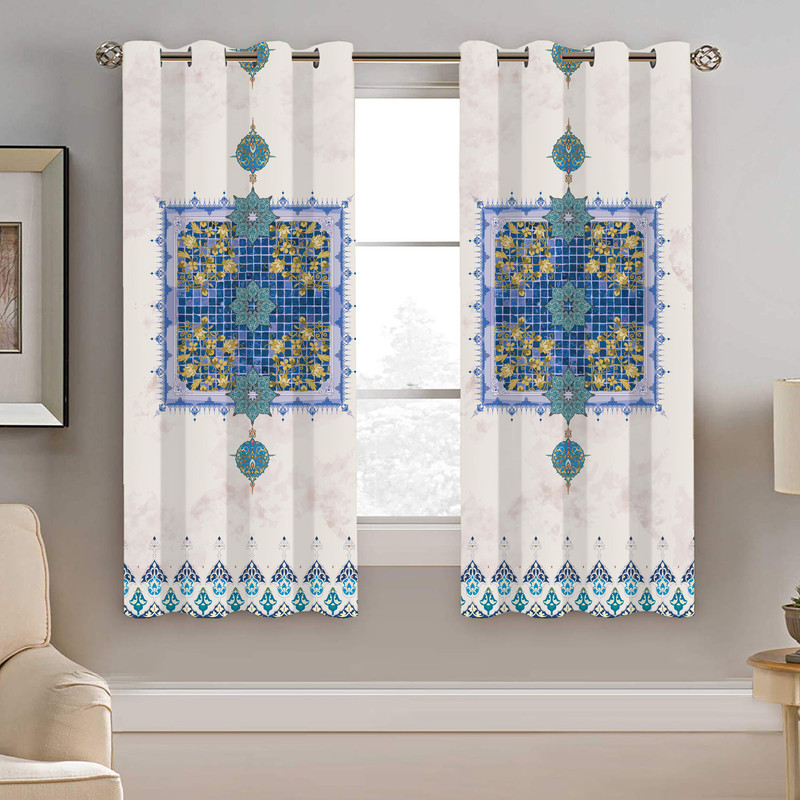 پرده نیروانا طرح سنتی مدل مخمل کد 8411 سایز 140×200 سانتی متر