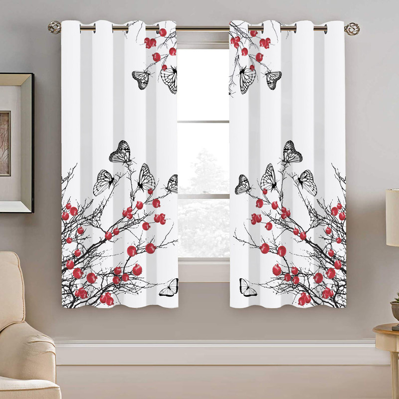 پرده نیروانا طرح پروانه مدل مخمل کد 8415 سایز 140×200 سانتی متر