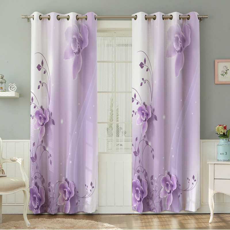 پرده نیروانا طرح گل  مدل مخمل کد 5017 سایز 140×280 سانتی متر