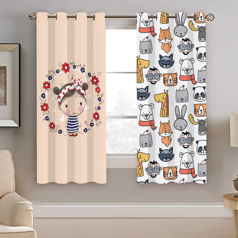 پرده نیروانا طرح کودک مدل مخمل کد 4149 سایز 140×200 سانتی متر