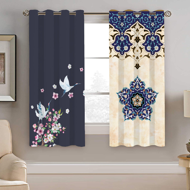 پرده نیروانا طرح مدرن   مدل هازان کد 4873 سایز 140×200 سانتی متر