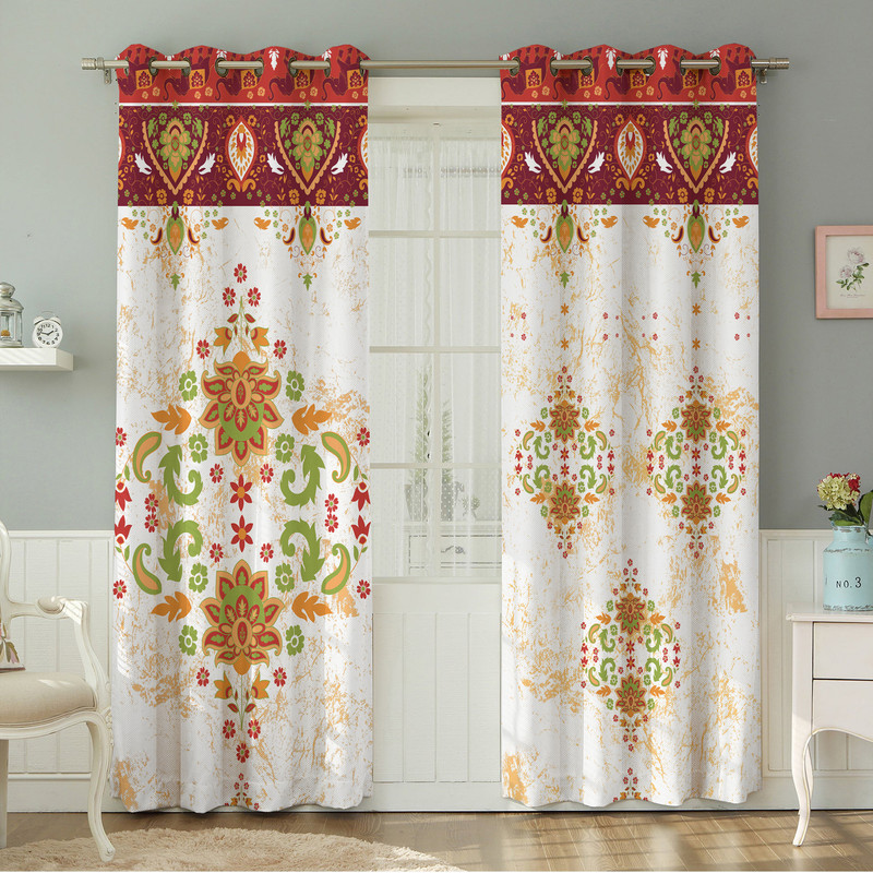 پرده نیروانا طرح سنتی  مدل هازان کد 4724 سایز 140×280 سانتی متر