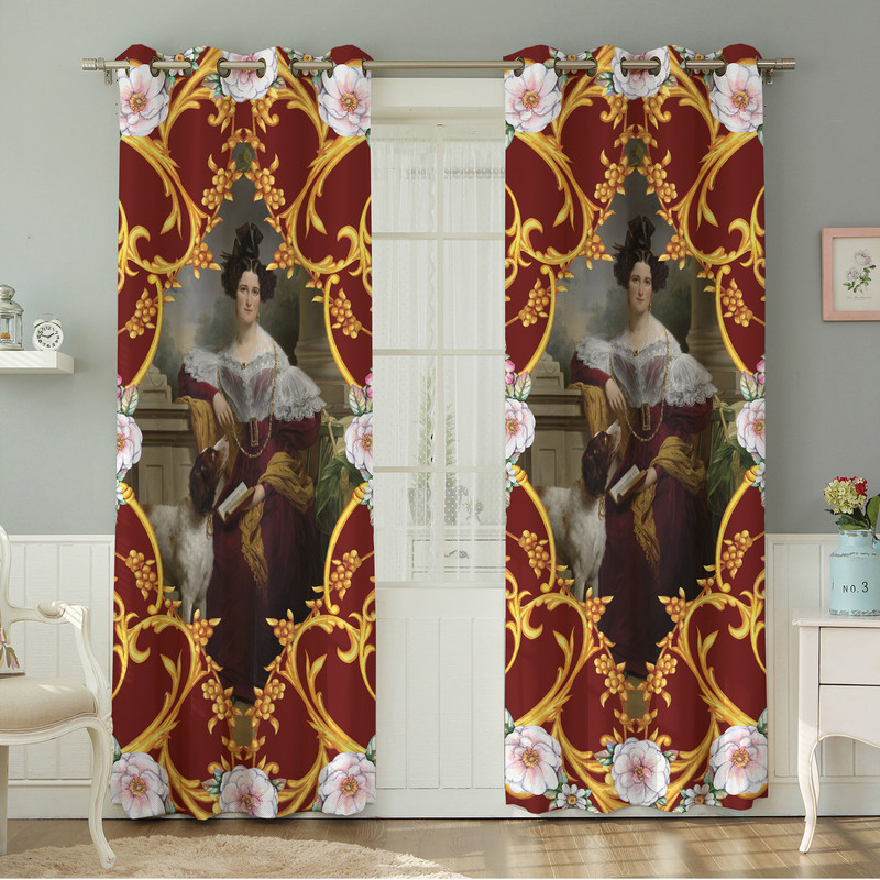 پرده نیروانا طرح سنتی  مدل هازان کد 4725 سایز 140×280 سانتی متر