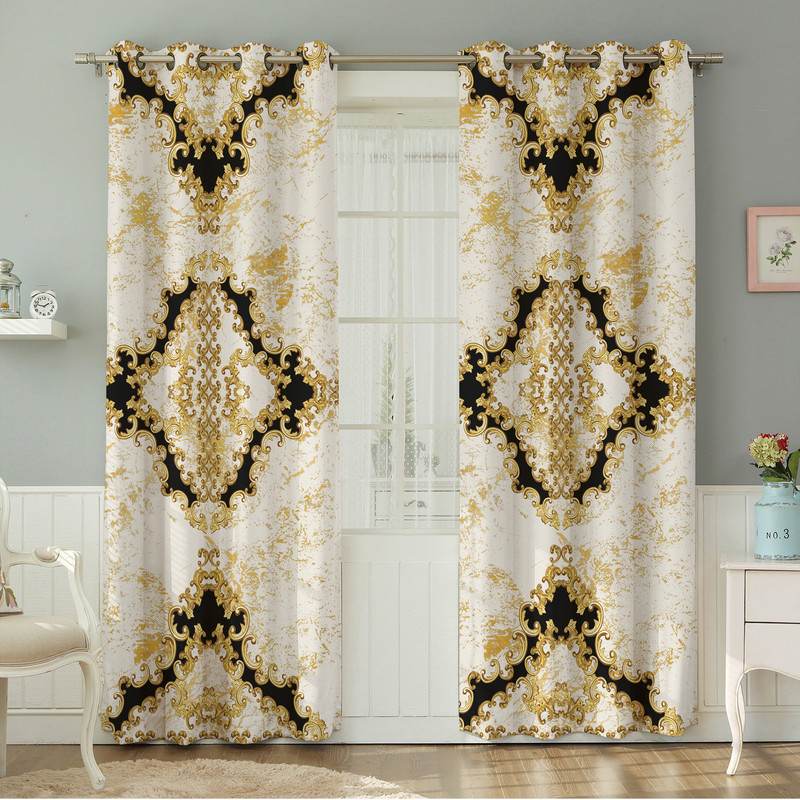 پرده نیروانا طرح سنتی   مدل هازان کد 4597 سایز 140×280 سانتی متر