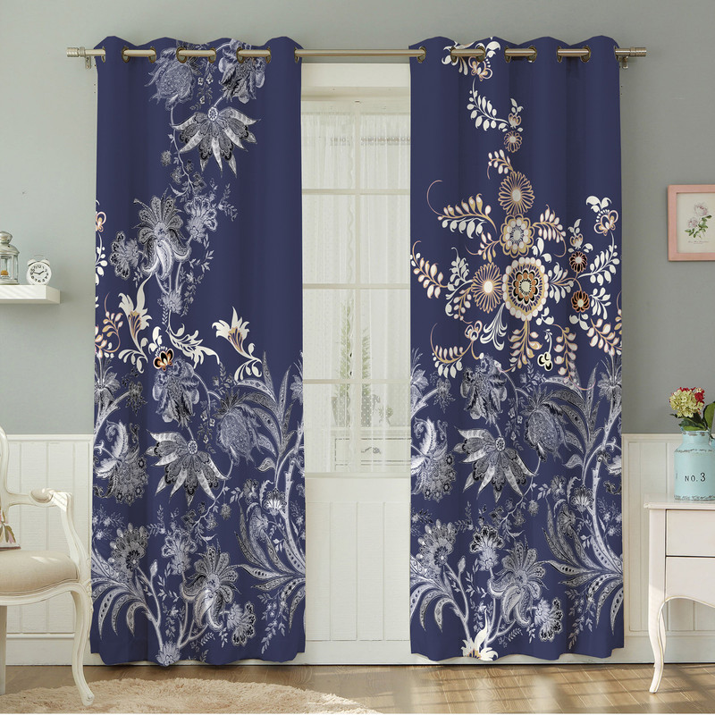 پرده نیروانا طرح  سنتی مدل هازان کد 4491 سایز 140×280 سانتی متر