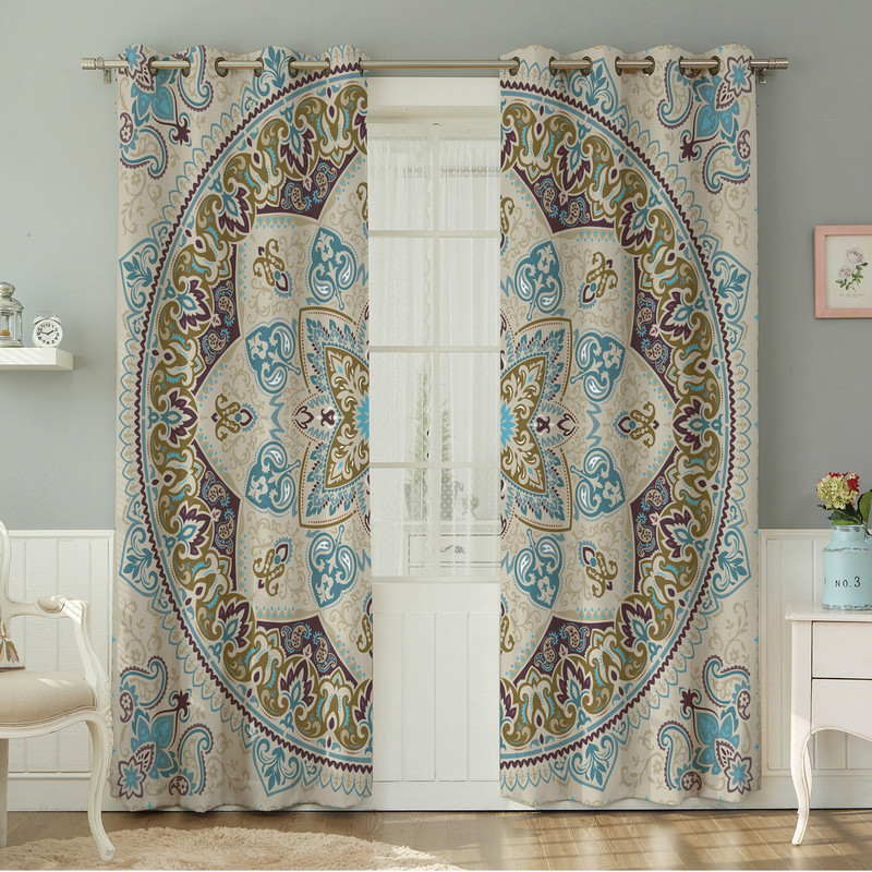 پرده نیروانا طرح سنتی  مدل هازان کد 4525 سایز 140×280 سانتی متر