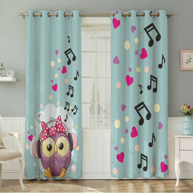 پرده نیروانا طرح کودک مدل مخمل کد 4925 سایز 140×280 سانتی متر