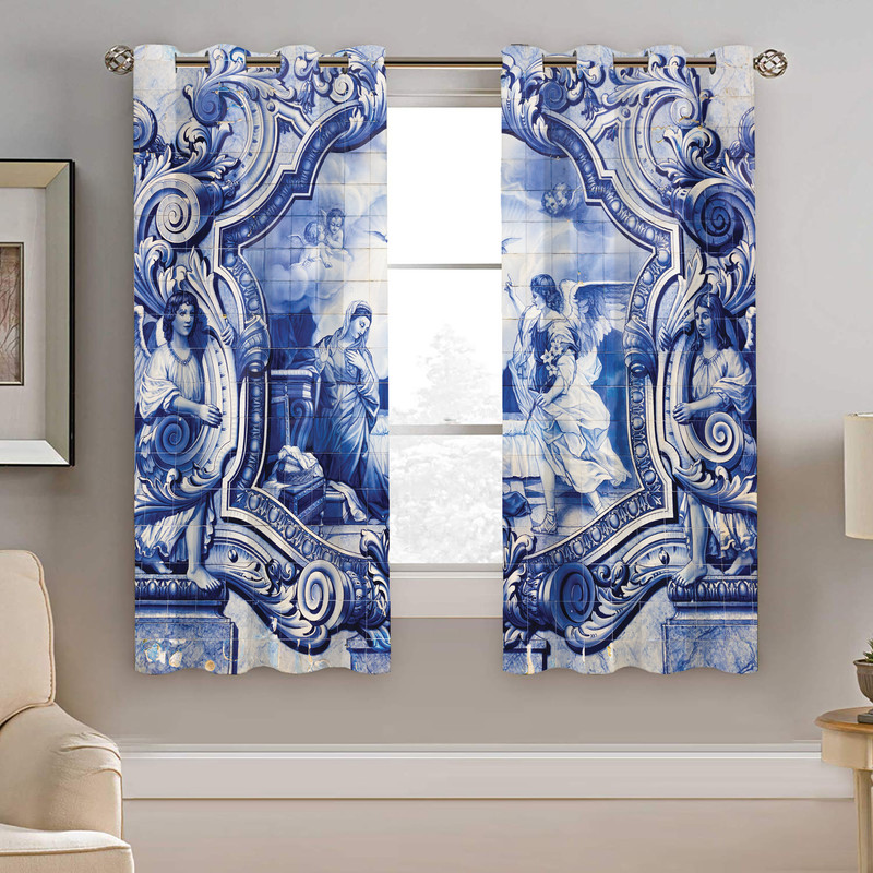 پرده نیروانا طرح سنتی مدل مخمل کد 4490 سایز 140×200 سانتی متر