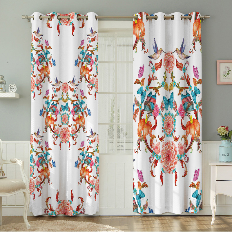 پرده نیروانا مدل گل مدل مخمل کد 4487 سایز 140×280 سانتی متر