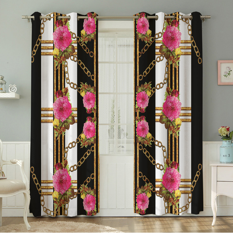 پرده نیروانا طرح   سنتی مدل هازان کد 4583 سایز 140×280 سانتی متر