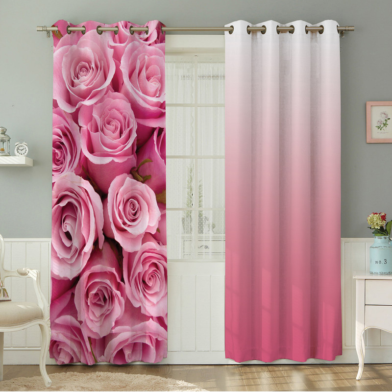 پرده نیروانا طرح گل  مدل هازان کد 4202 سایز 140×280 سانتی متر