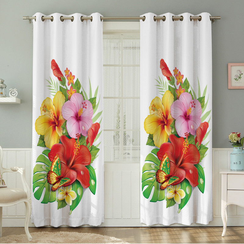 پرده نیروانا طرح گل  مدل هازان کد 4223 سایز 140×280 سانتی متر