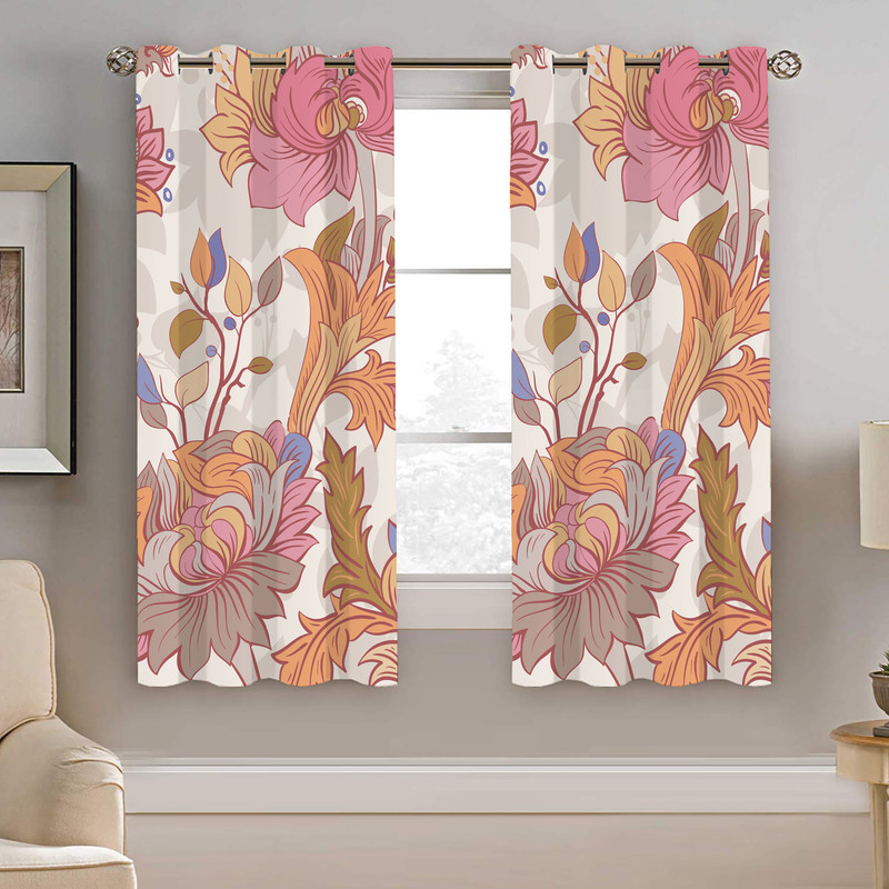 پرده نیروانا طرح سنتی مدل مخمل کد 4494 سایز 140×200 سانتی متر