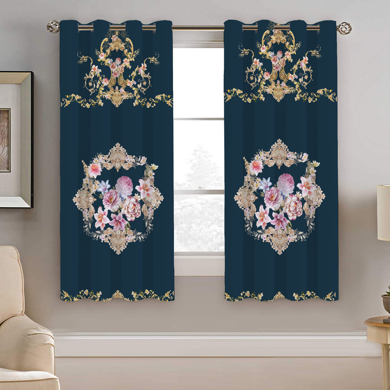 پرده نیروانا طرح سنتی مدل مخمل کد 4514 سایز 140×200 سانتی متر