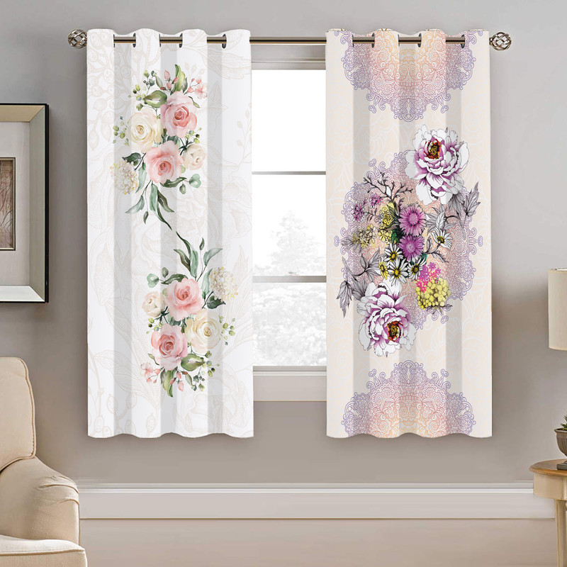 پرده نیروانا طرح سنتی مدل مخمل کد 4520 سایز 140×200 سانتی متر