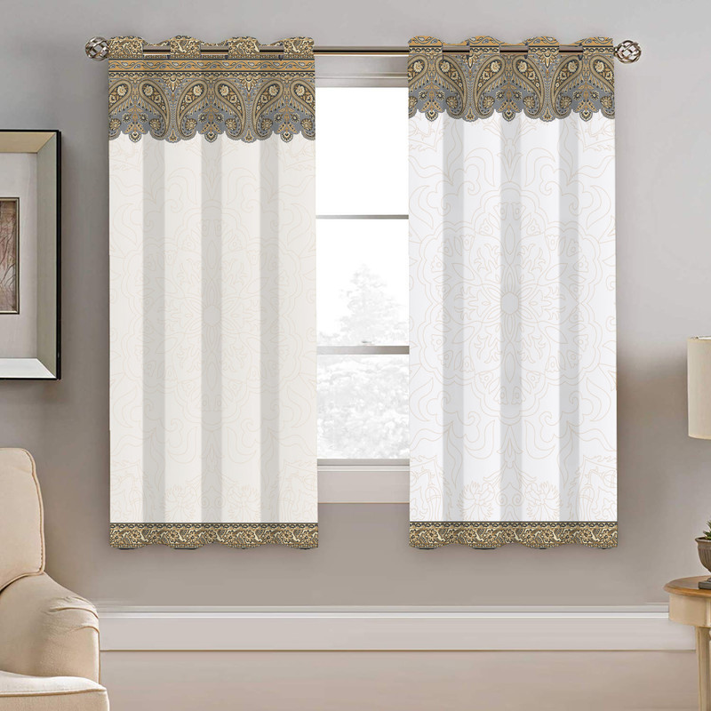 پرده نیروانا طرح سنتی مدل مخمل کد 4524 سایز 140×200 سانتی متر