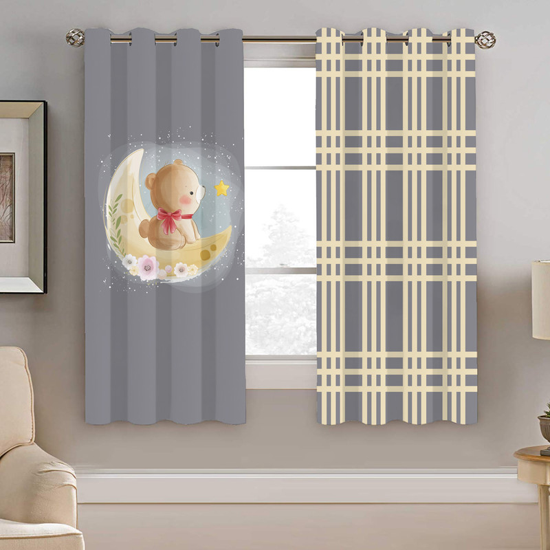 پرده نیروانا طرح کودک مدل مخمل کد 8360 سایز 140×200 سانتی متر