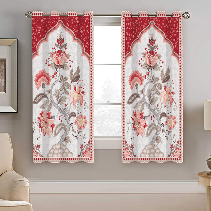 پرده نیروانا طرح سنتی مدل مخمل کد 9024 سایز 140×200 سانتی متر