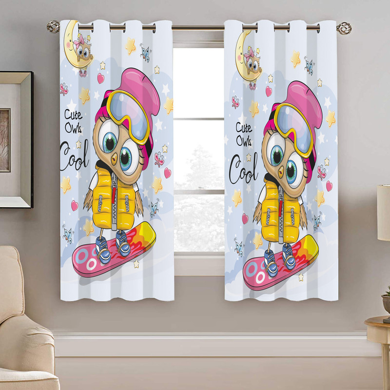 پرده نیروانا طرح جوجه کودک مدل مخمل کد 5107 سایز 140×200 سانتی متر