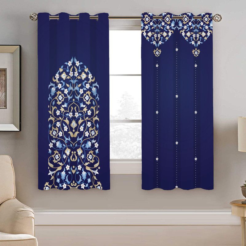 پرده نیروانا طرح سنتی مدل مخمل کد 4051سایز 140×200 سانتی متر