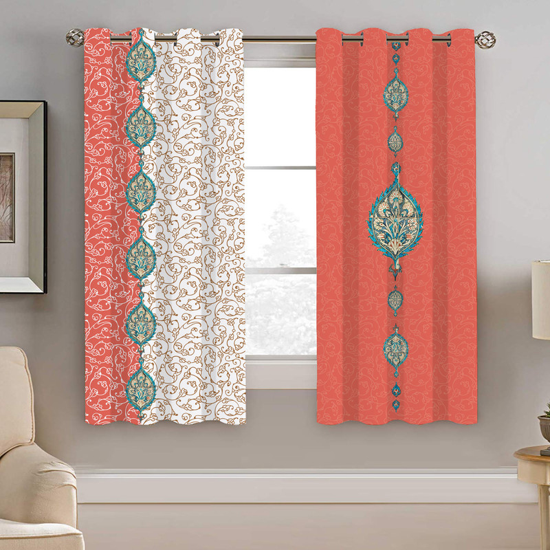 پرده نیروانا طرح سنتی مدل هازان کد 9020 سایز 140×200 سانتی متر