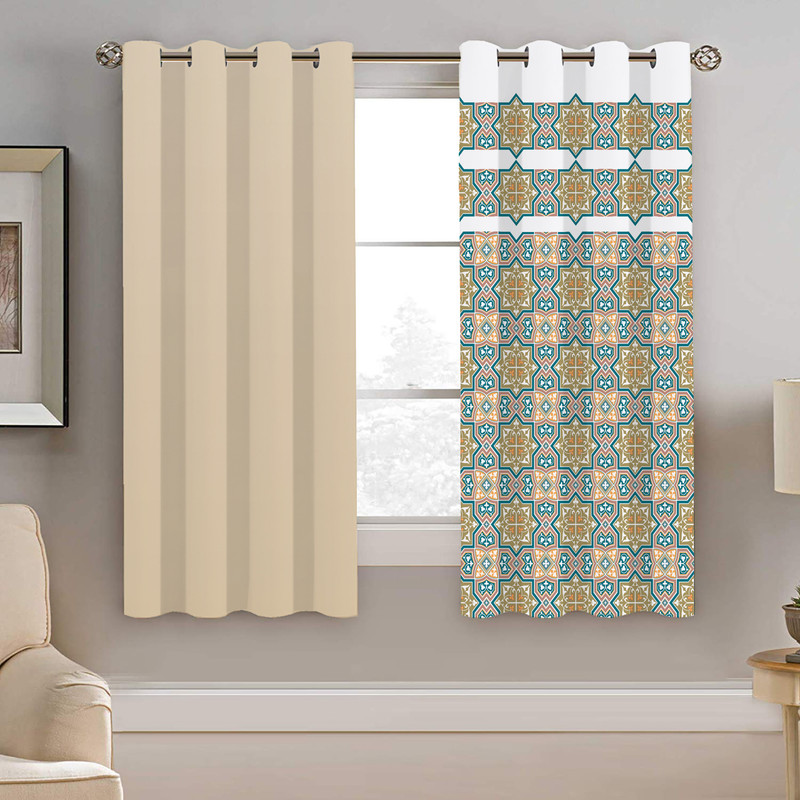 پرده نیروانا طرح سنتی مدل مخمل کد 4024 سایز 140×200 سانتی متر