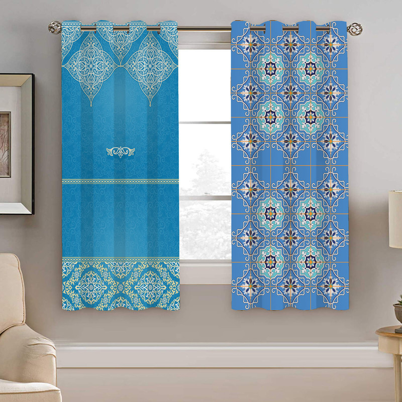 پرده نیروانا طرح سنتی مدل مخمل کد 4037 سایز 140×200 سانتی متر