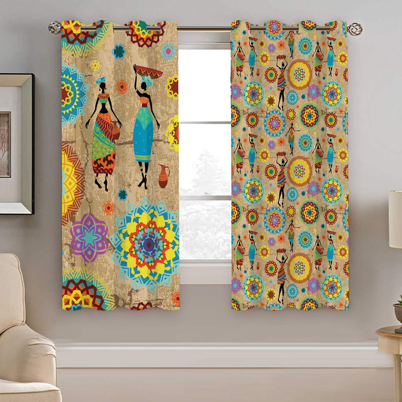 پرده نیروانا طرح سنتی مدل مخمل کد 4966 سایز 140×200 سانتی متر