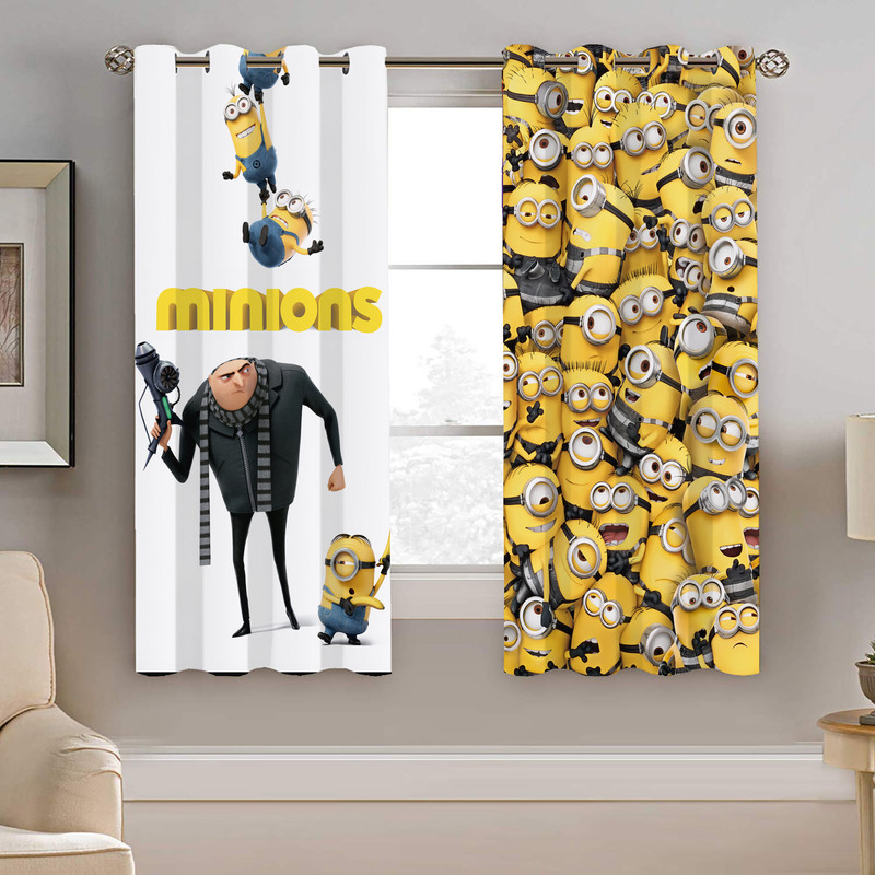 پرده نیروانا طرح مینیون ها کودک مدل مخمل کد 4992 سایز 140×200 سانتی متر