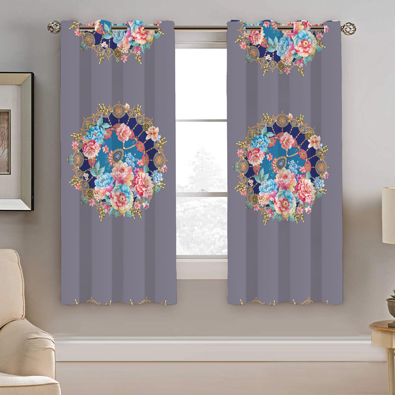 پرده نیروانا طرح سنتی مدل مخمل کد 4545 سایز 140×200 سانتی متر