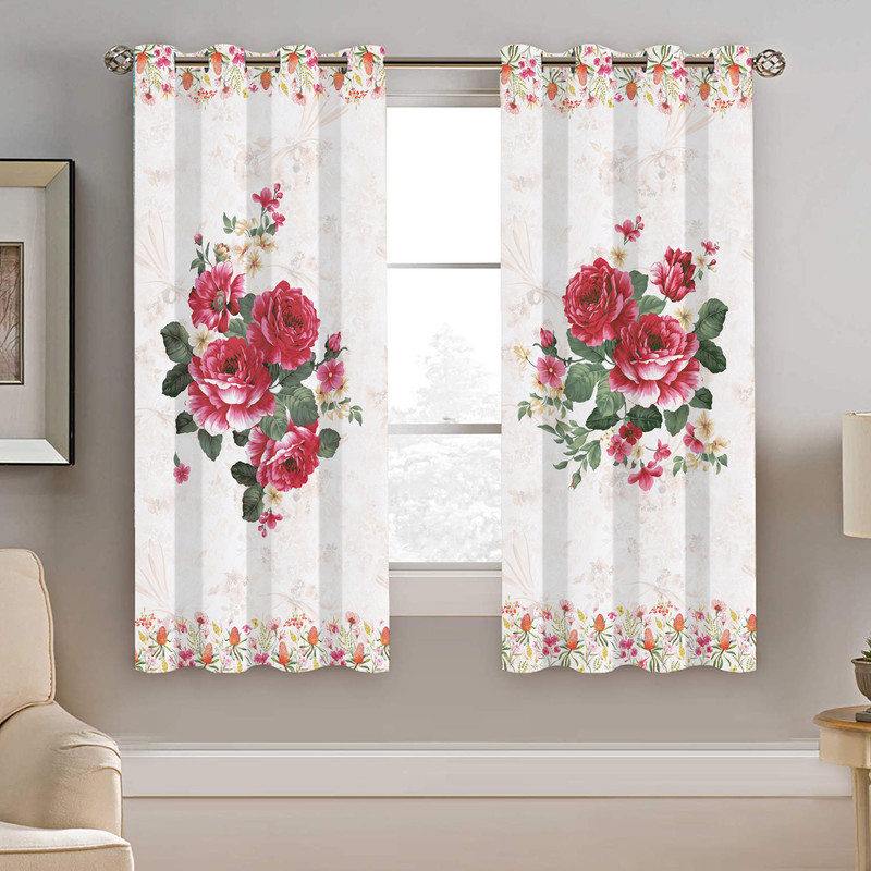 پرده نیروانا طرح گل مدل مخمل کد 4555 سایز 140×200 سانتی متر