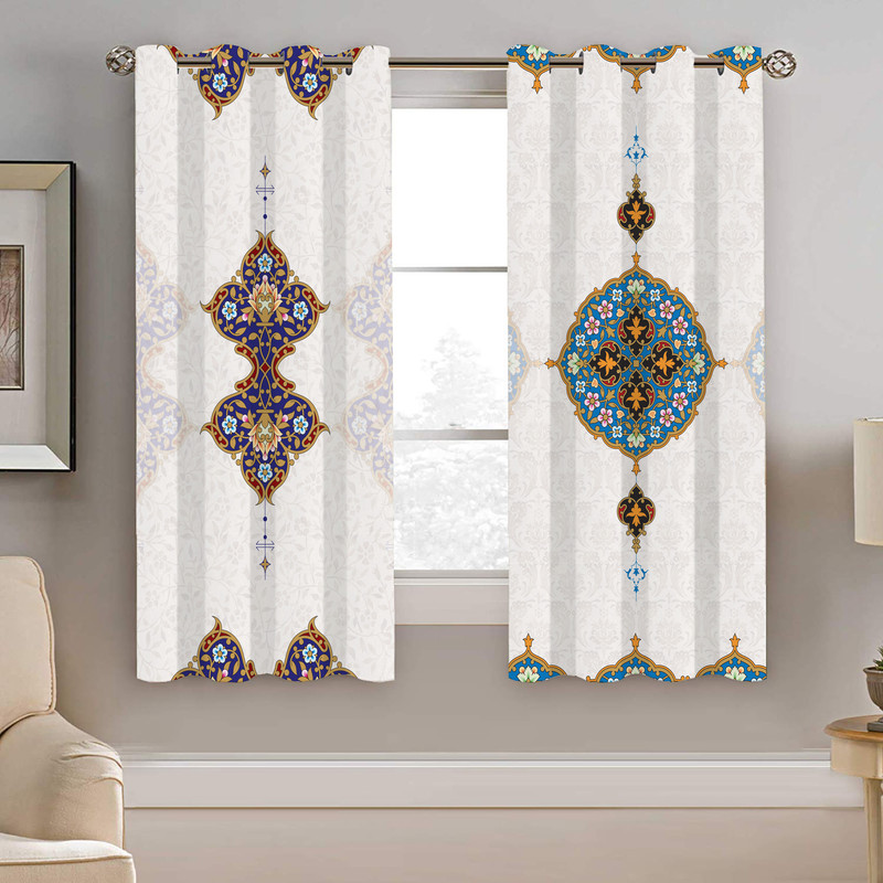 پرده نیروانا طرح سنتی مدل مخمل کد 4571 سایز 140×200 سانتی متر