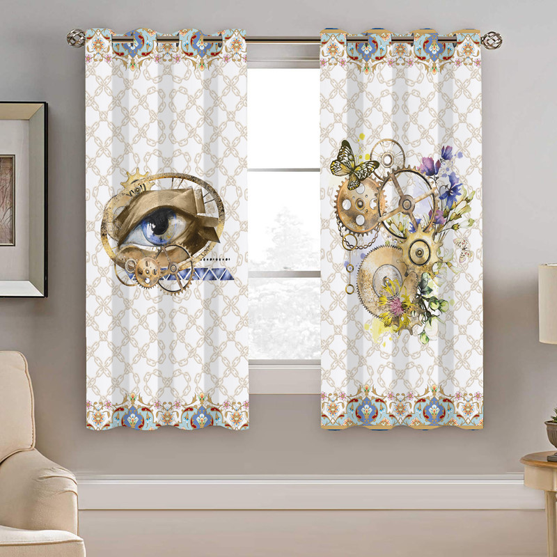 پرده نیروانا طرح سنتی مدل مخمل کد 4574 سایز 140×200 سانتی متر