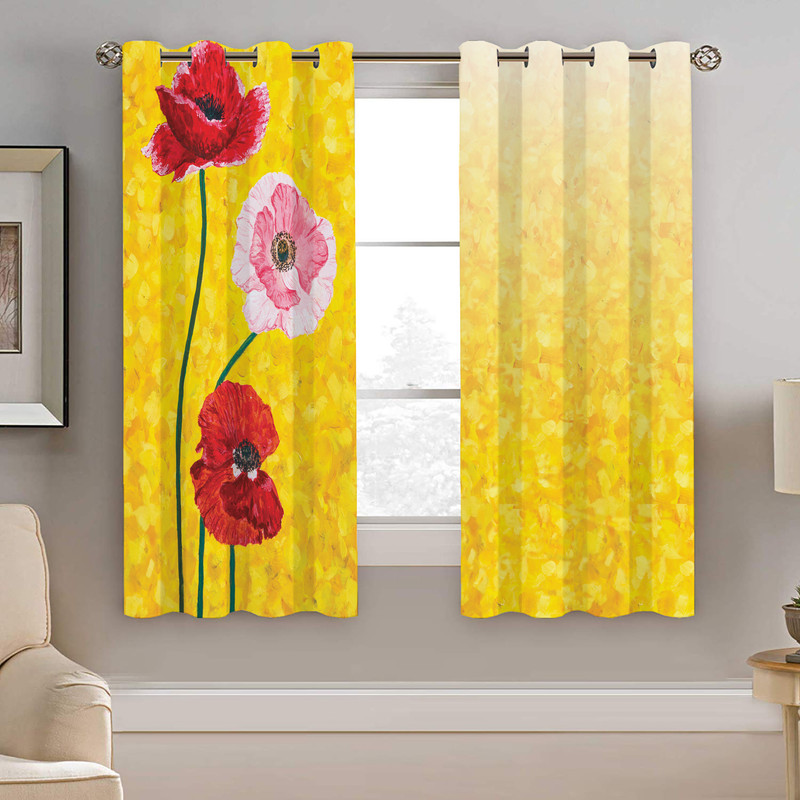 پرده نیروانا طرح گل مدل مخمل کد 4754  سایز 140×200 سانتی متر