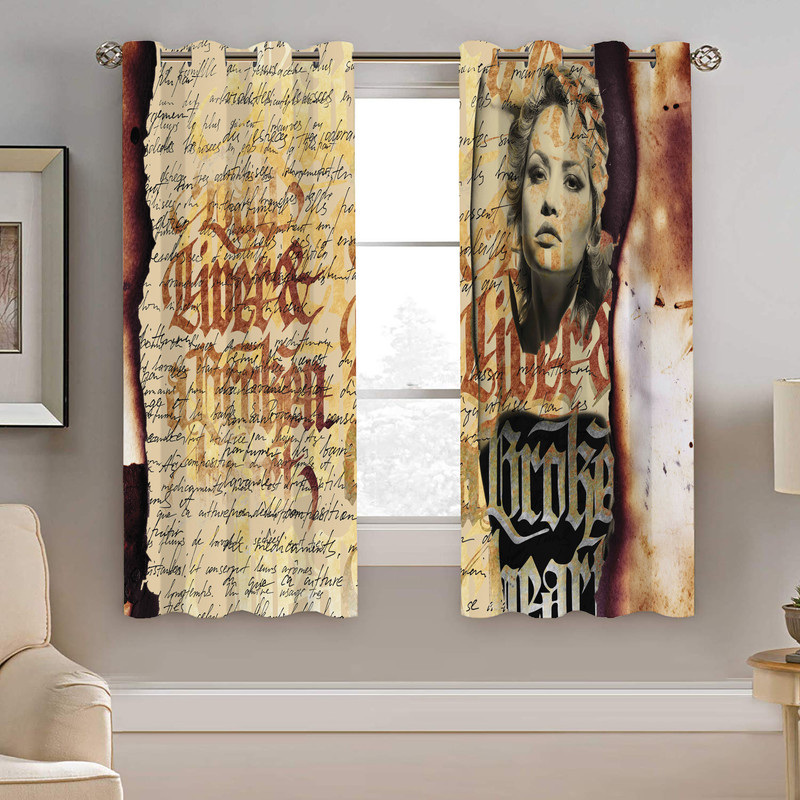 پرده نیروانا طرح چهره مدل مخمل کد 5147 سایز 140×200 سانتی متر