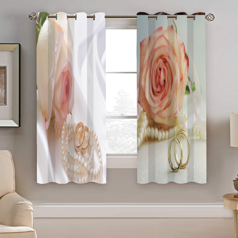 پرده نیروانا طرح گل و حلقه مدل مخمل کد 5177 سایز 140×200 سانتی متر