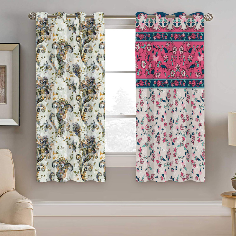 پرده نیروانا طرح سنتی مدل مخمل کد 4919 سایز 140×200 سانتی متر