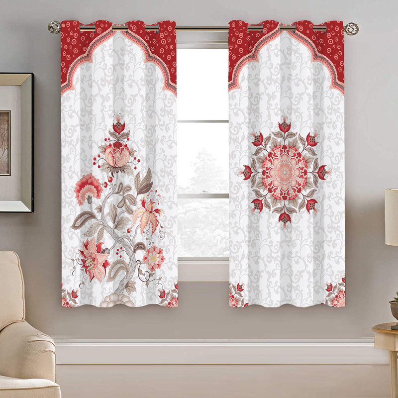 پرده نیروانا طرح سنتی مدل مخمل کد 4915 سایز 140×200 سانتی متر